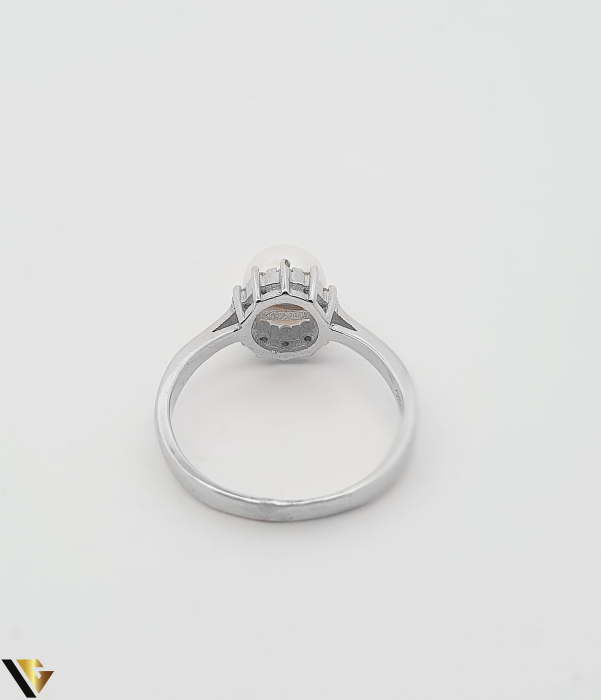 Inel Argint 925, Perla si Zirconiu [2]