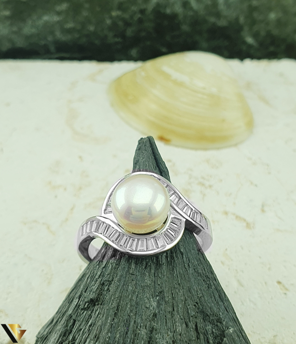 Inel Argint 925, Perla si Zirconiu [2]