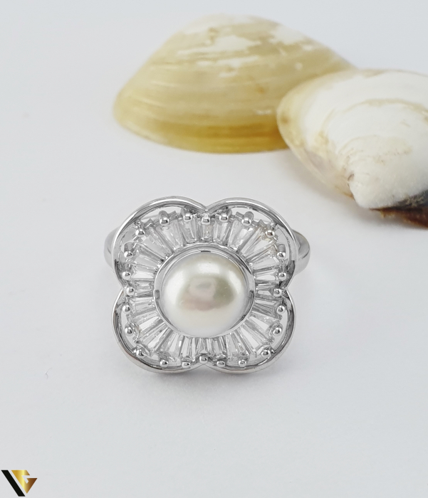 Inel Argint 925, Perla, Zirconiu [2]
