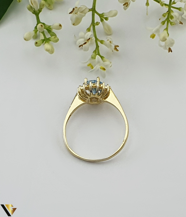 Inel aur 14k, Cristale de zirconiu Greutate: 2.35 grame Latime: 13 mm Diametru: 18.50 mm Masura: UE 18 / RO 58 (circumferinta) Marcaj /  titlu: "585" Locatie: Bacau Calea Marasesti Tel: 0756943079 [2]