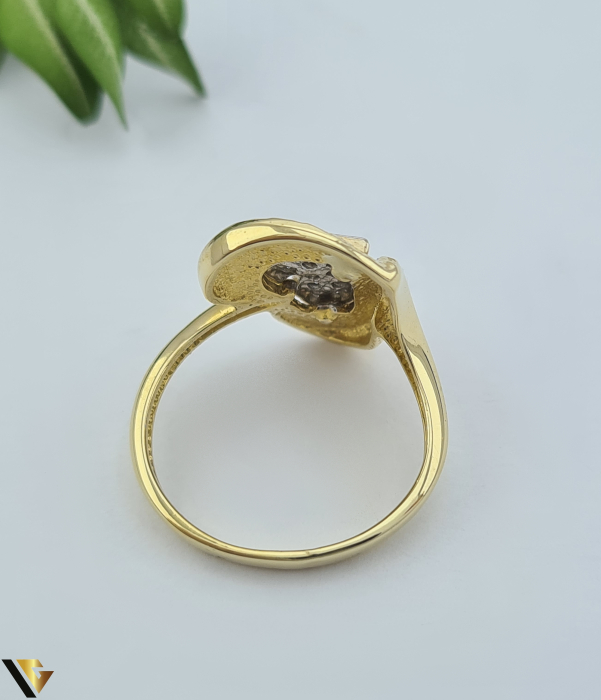 Inel aur 14k, cubic zirconia [2]