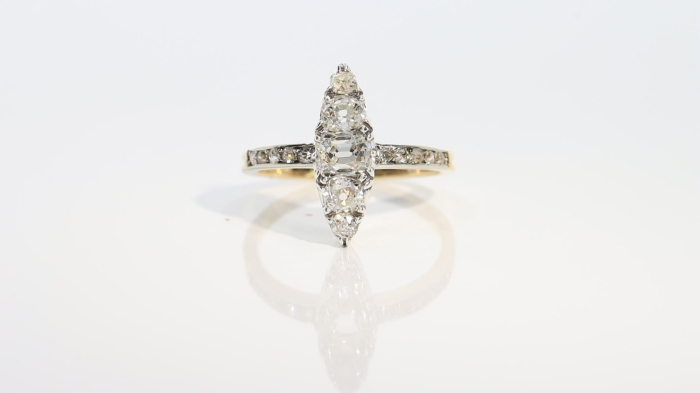 Inel Aur 14k, Argint 800, Diamante 1.12 ct [2]