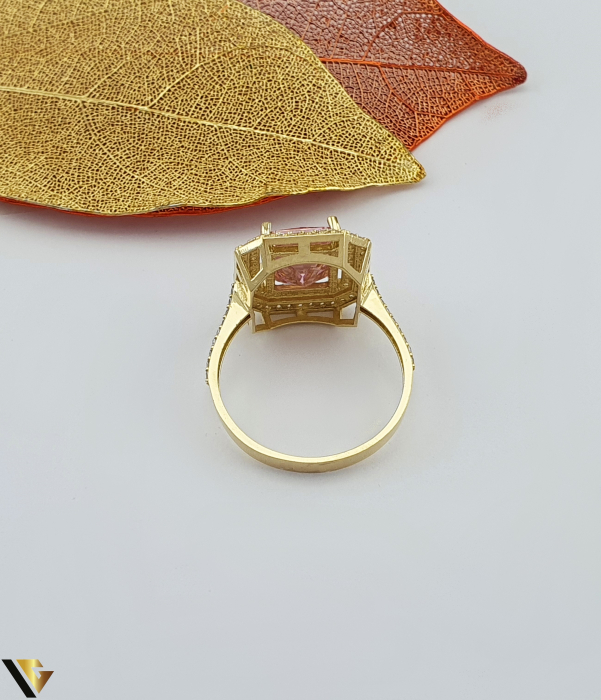 Inel aur 14k, Cristale de zirconiu Greutate: 3.92 grame Latime: 17 mm Diametru: 18.50 mm Masura: UE 18 / RO 58 (circumferinta) Marcaj /  titlu: "585" Locatie: Bacau Calea Marasesti Tel: 0756943079 [3]