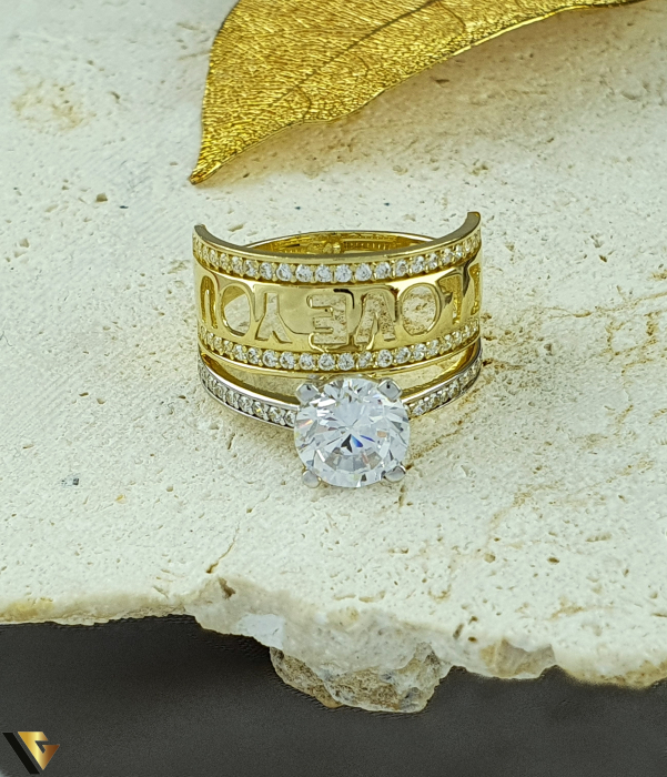 Inel aur 14k, Cristale de zirconiu Greutate: 5.16 grame Latime: 16 mm Diametru: 18 mm Masura: UE 17 / RO 57 (circumferinta) Marcaj /  titlu: "585" Locatie: Bacau Calea Marasesti Tel: 0756943079 [2]