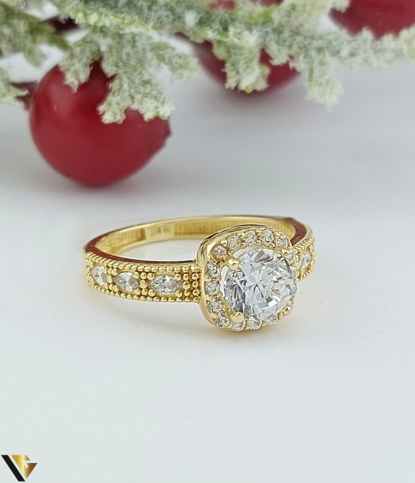 Inel Aur 14k, Cubic zirconia [2]