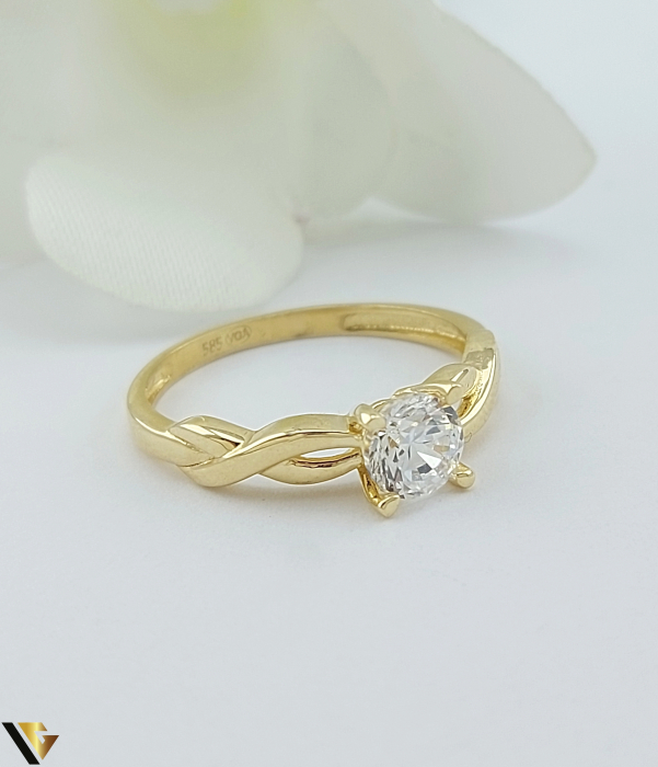 Inel Aur 14k, Cubic zirconia [2]