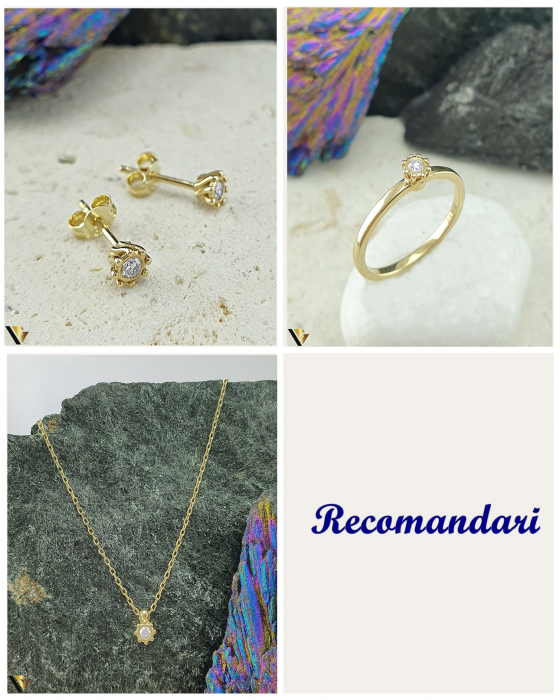 Inel Aur 14k, Diamant 0.04 ct [5]