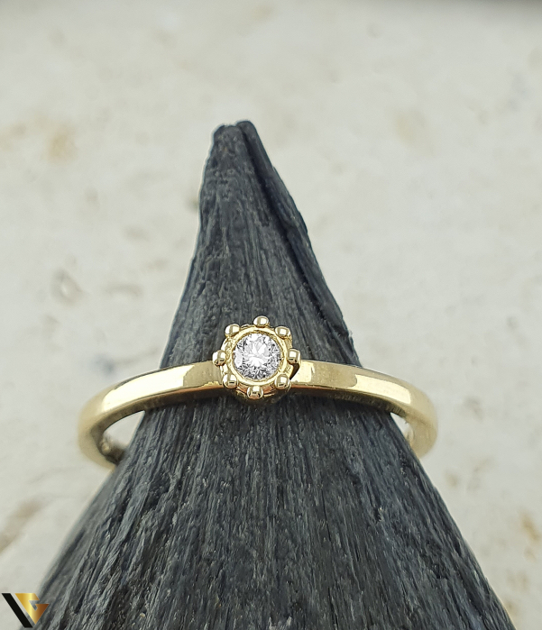 Inel Aur 14k, Diamant 0.04 ct [2]