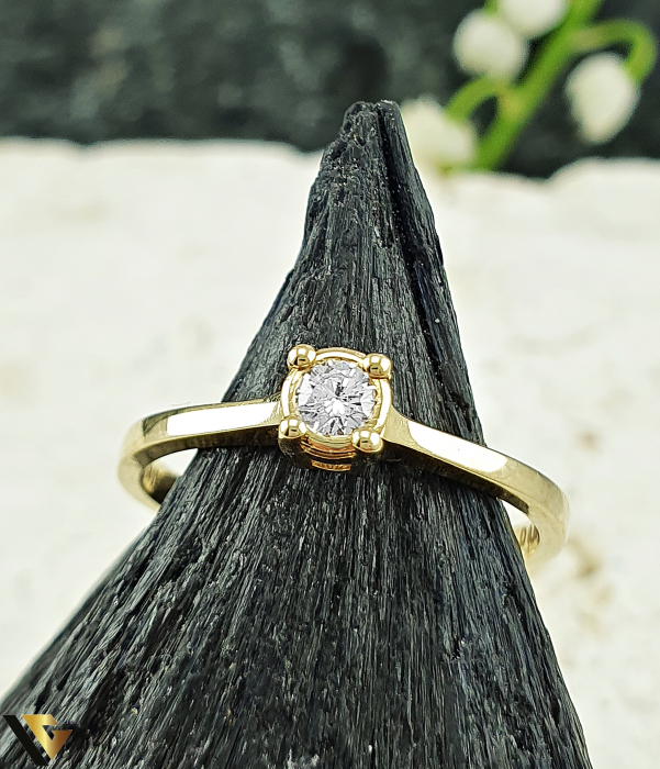 Inel Aur 14k, Diamant 0.09 ct [4]