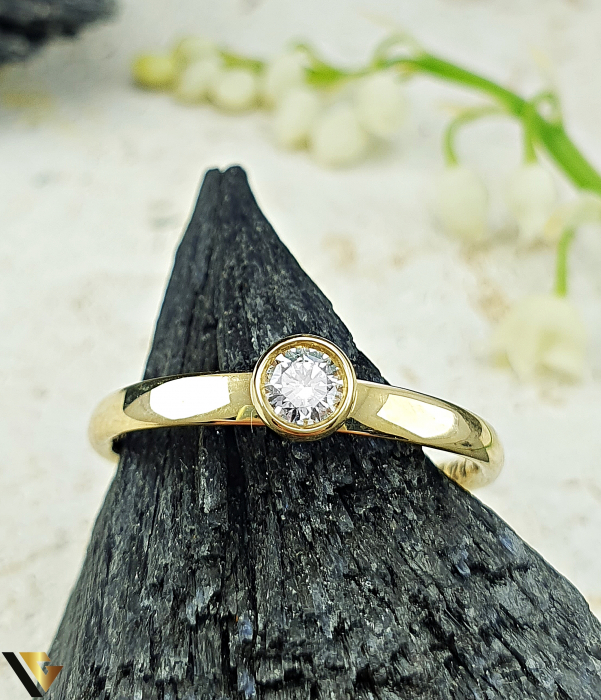 Inel Aur 14k, Diamant 0.12 ct [2]
