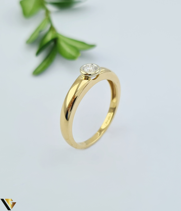 Inel Aur 14k, Diamant 0.15 ct [1]