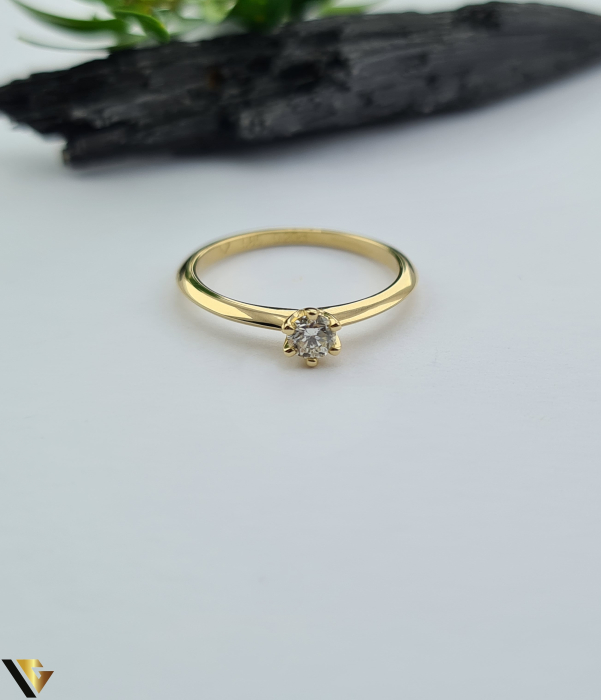 Inel Aur 14k, Diamant 0.20 ct [2]