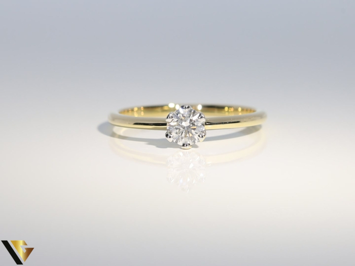 Inel Aur 14k, Diamant 0.41 ct [2]