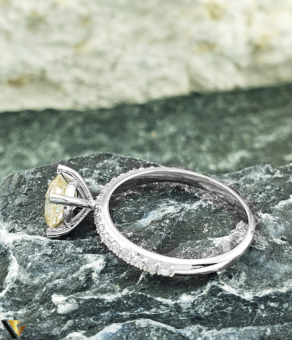 Inel Aur 14k, Diamant Central 1.24 ct [2]