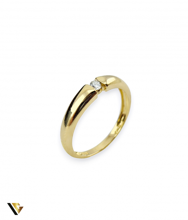 Inel Aur 14k, Diamant de aprox. 0.15 ct, 1.54 grame [2]
