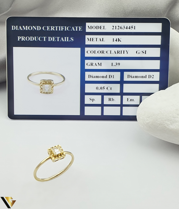 Inel Aur 14k , Diamante 0.05 ct [3]