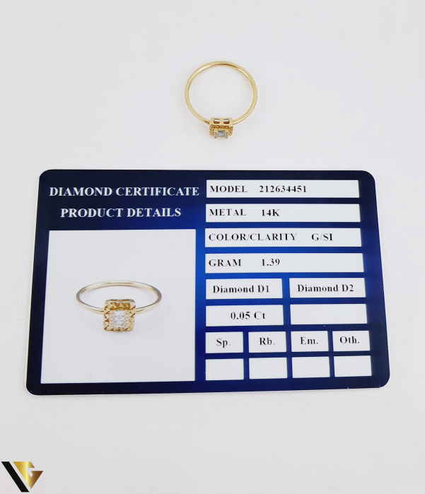 Inel Aur 14k , Diamante 0.05 ct [4]