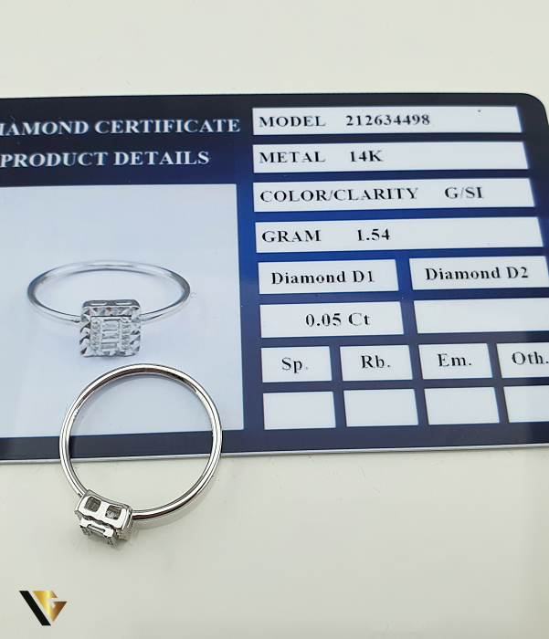 Inel Aur 14k, Diamante 0.05 ct [4]