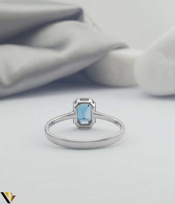 Inel Aur 14k , Diamante 0.05 ct, Topaz [2]