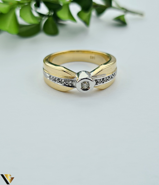 Inel Aur 14k, Diamante 0.13 ct [2]