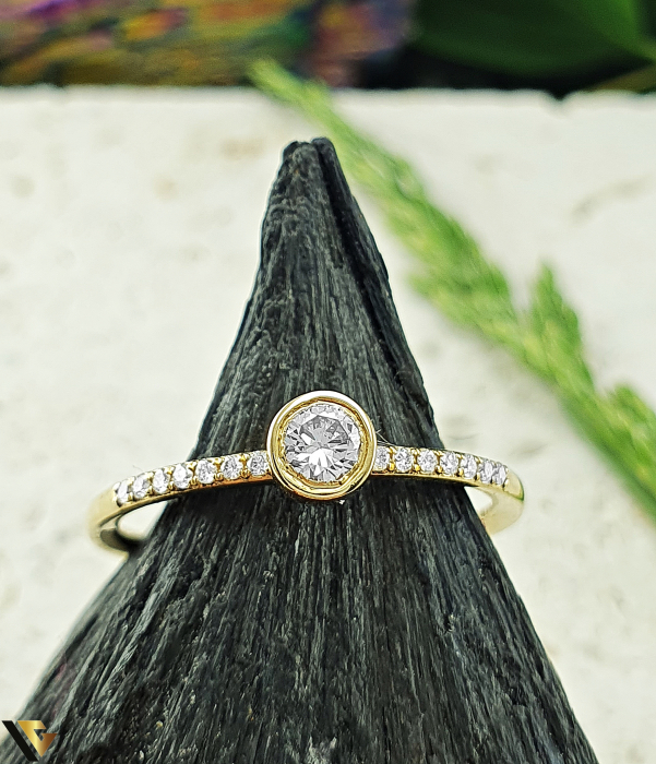 Inel Aur 14k, Diamante 0.18 ct in total [2]