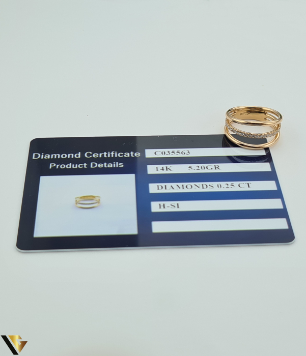 Inel Aur 14k, Diamante 0.25 ct [3]