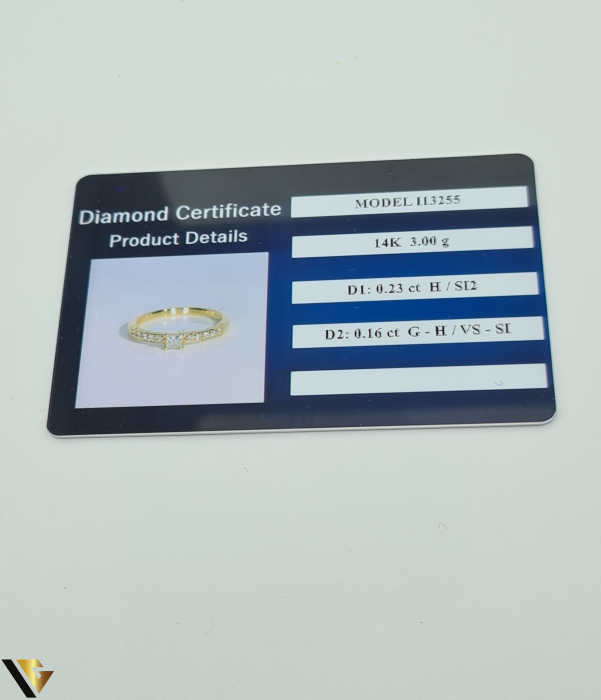 Inel Aur 14k, Diamante 0.39 ct [4]