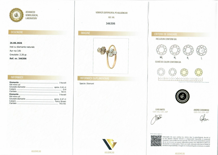 Inel Aur 14k, Diamante 0.88 ct [4]