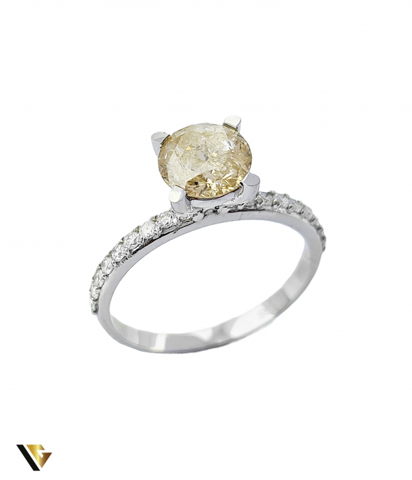 Inel Aur 14k, Diamant Central 1.24 ct [5]