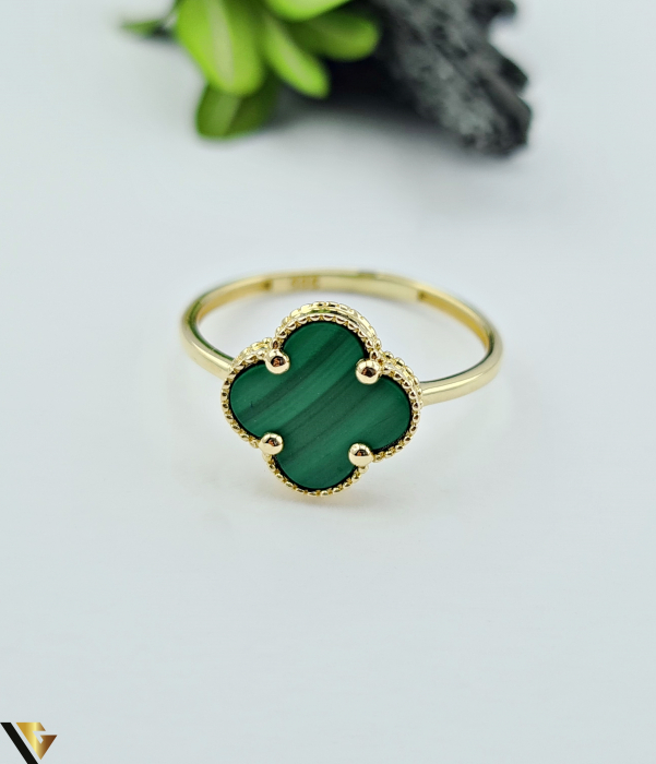 Inel Aur 14k, Malachit [2]