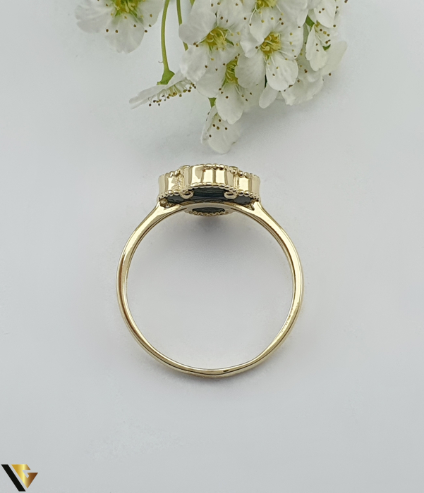 Inel Aur 14k, Malachit [2]