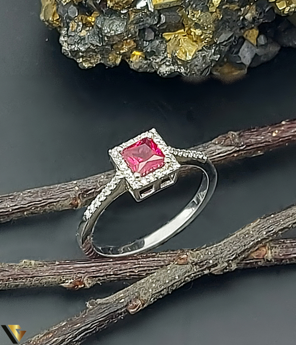 Inel Aur 14k, Rubin de 0.59 ct si Diamante de 0.14 ct in total [3]