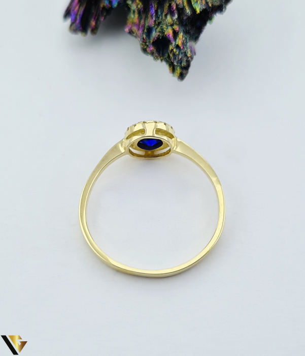 Inel aur 14k, Spinel si Cristale de Zirconiu 1.60g [2]