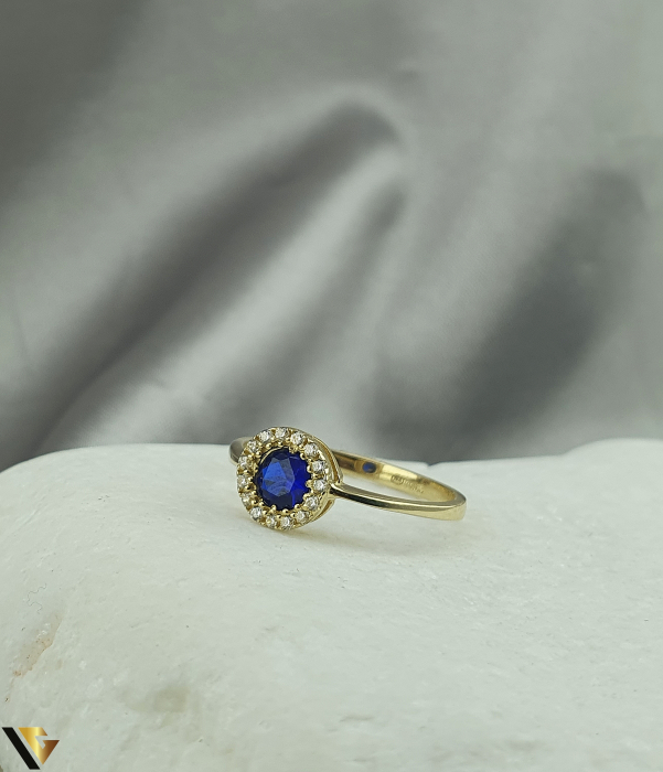 Inel Aur 14K, Spinel si zirconiu [2]