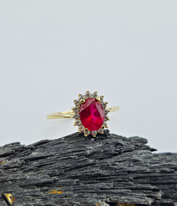 Inel aur 14k, Spinel si Zirconiu [2]