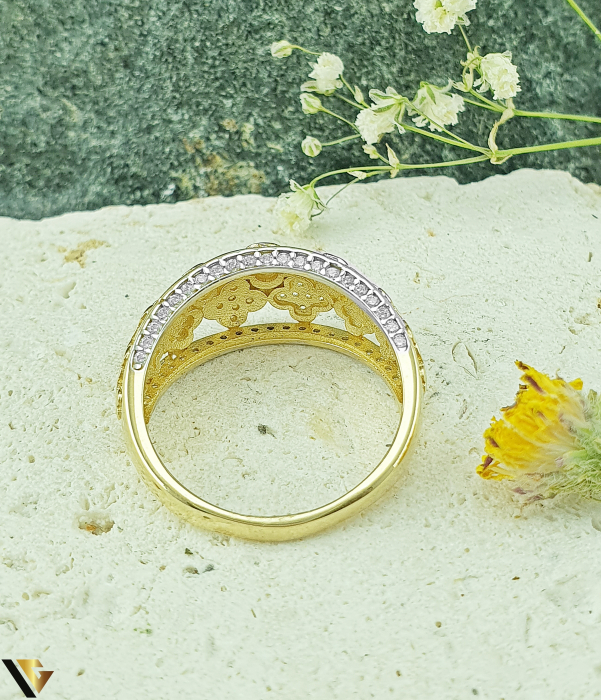 Inel Aur 14k, Zirconiu [4]