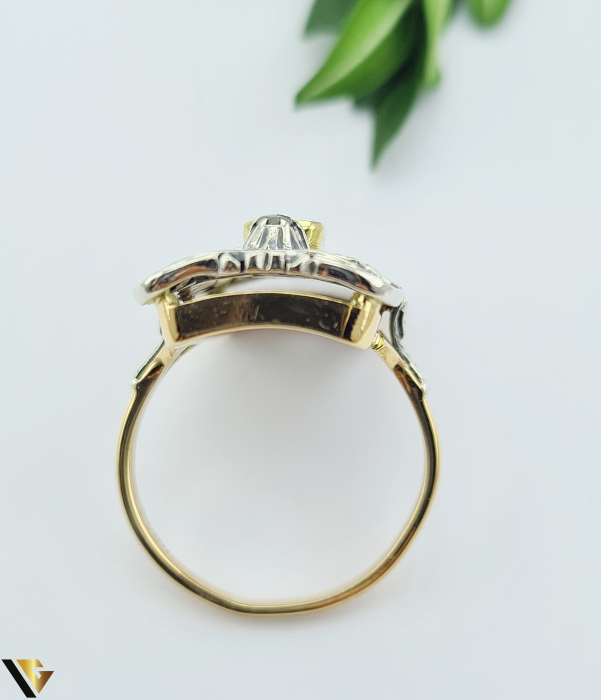 Inel Aur 18k, Argint 925, Diamante, Smarald [3]