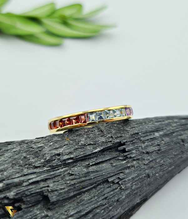 Inel Aur 18k, Cuartz ,Topaz,Citrin, Ametist,Peridot [2]