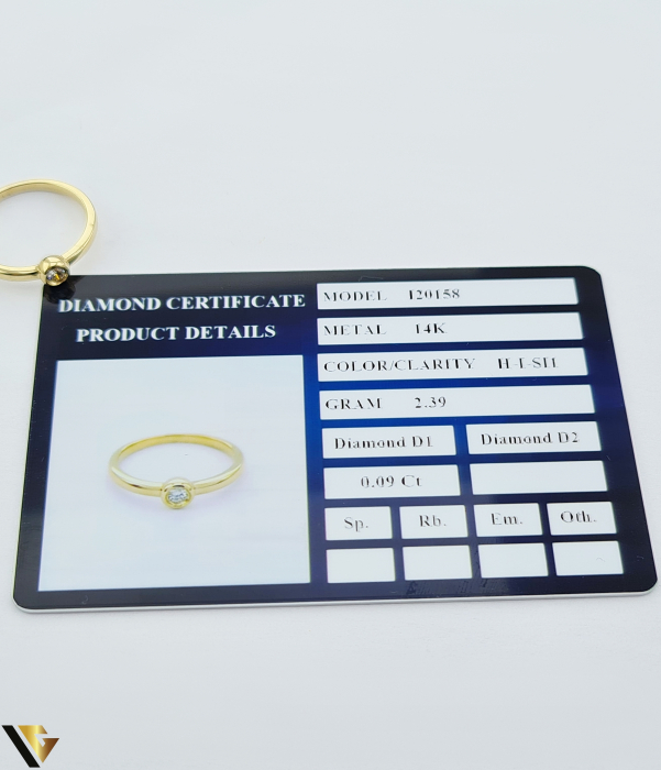 Inel Aur 14k, Diamant 0.09 ct [3]