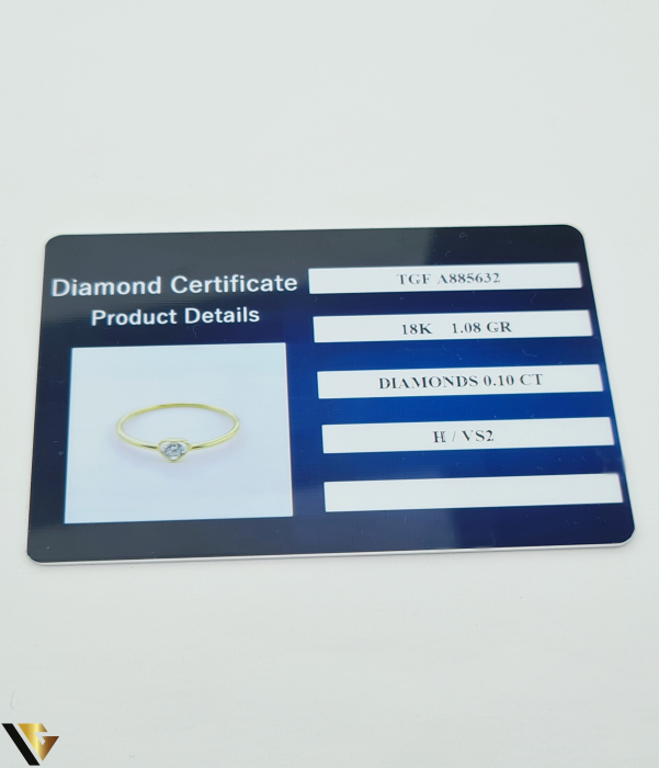 Inel Aur 18k, Diamant 0.10 ct [3]