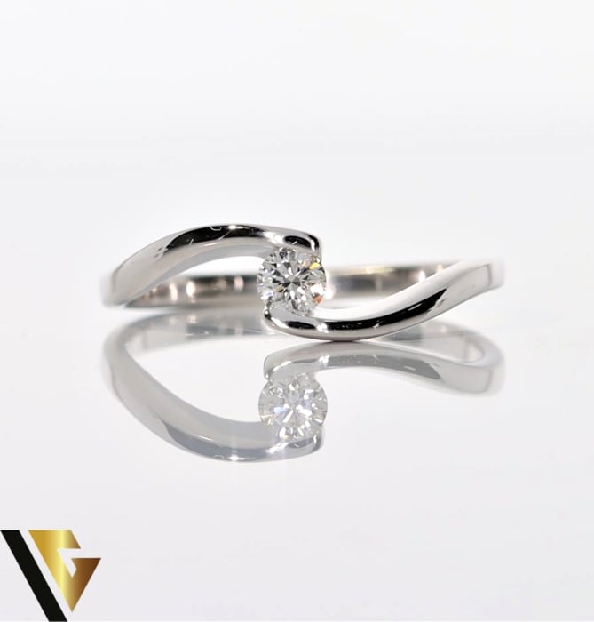 Inel Aur 18k, Diamant 0.10 ct [2]