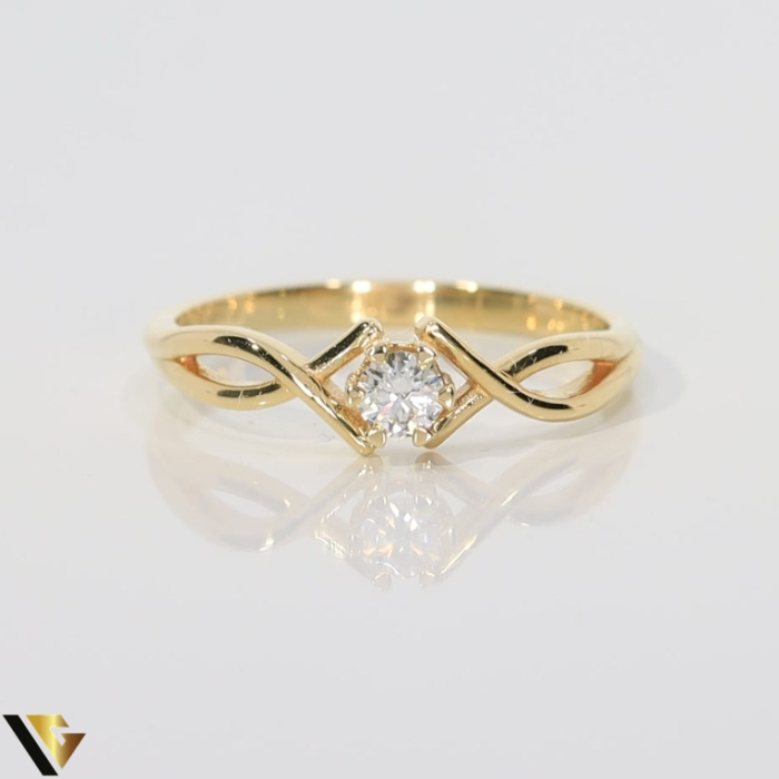 Inel Aur 18k, Diamant 0.15 ct [2]