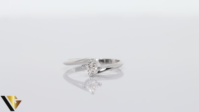Inel Aur 18k, Diamant 0.18 ct [2]