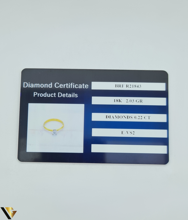 Inel Aur 18k, Diamant 0.22 ct [3]