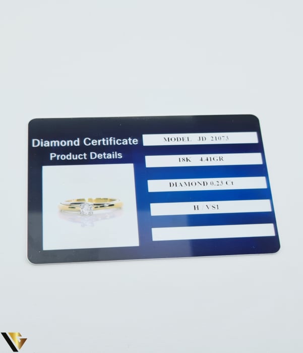 Inel Aur 18k, Diamant 0.23 ct [6]