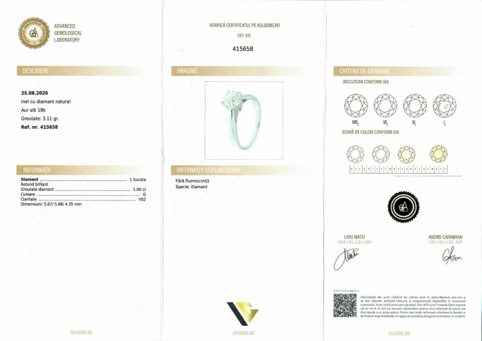 Inel Aur 18k, Diamant 1.00 ct [4]