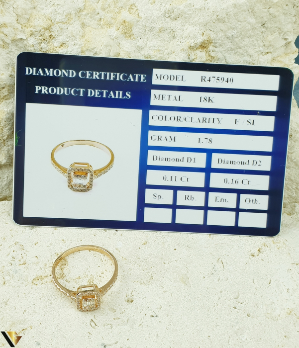Inel Aur 18k, Diamante 0.27 ct [4]