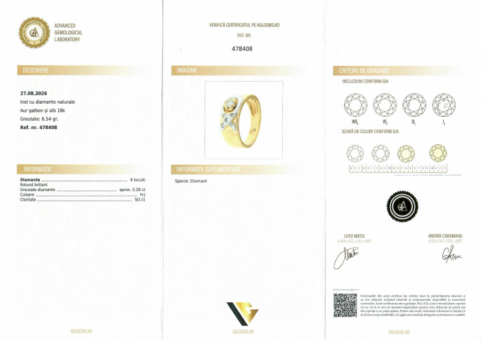 Inel Aur 18k, Diamante 0.28 ct [4]