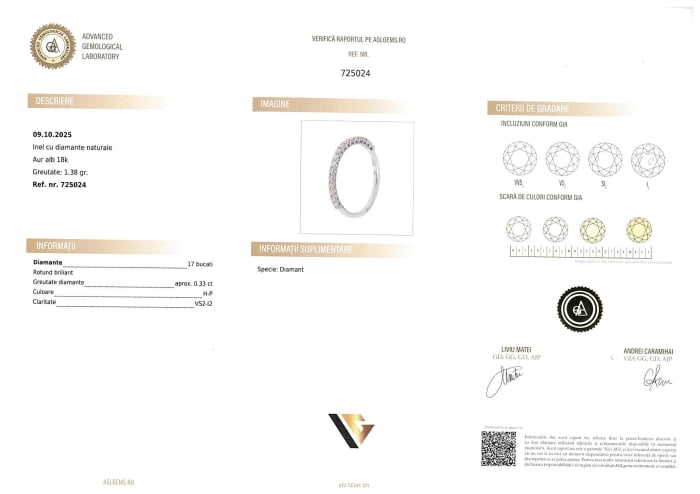 Inel Aur 18k, Diamante 0.33 ct [5]