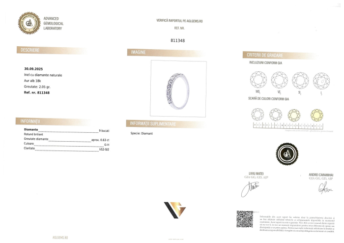 Inel Aur 18k, Diamante 0.63 ct [4]